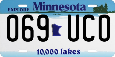 MN license plate 069UCO