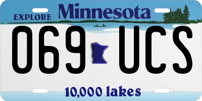 MN license plate 069UCS