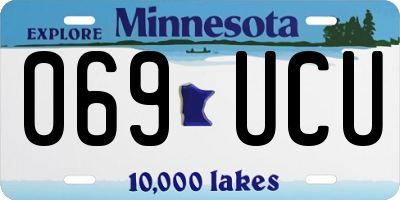 MN license plate 069UCU