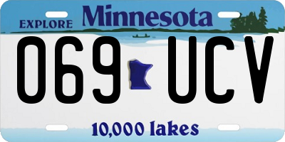 MN license plate 069UCV