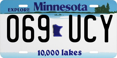 MN license plate 069UCY