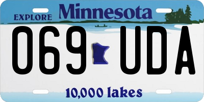 MN license plate 069UDA