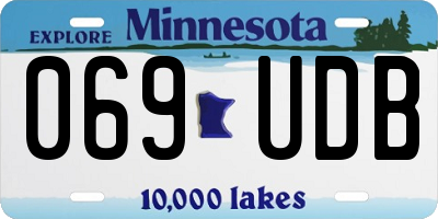 MN license plate 069UDB