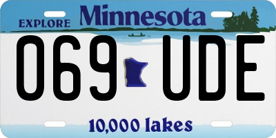 MN license plate 069UDE