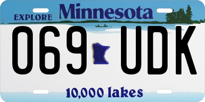 MN license plate 069UDK