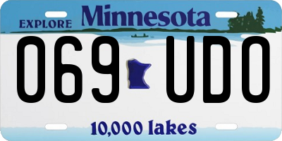 MN license plate 069UDO