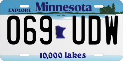 MN license plate 069UDW