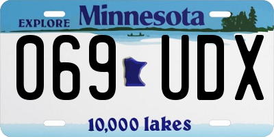 MN license plate 069UDX