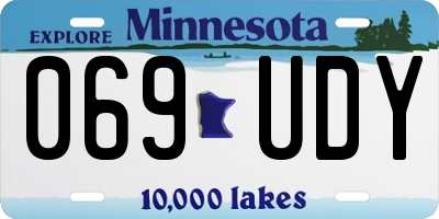 MN license plate 069UDY