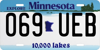 MN license plate 069UEB