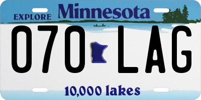 MN license plate 070LAG