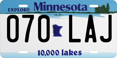 MN license plate 070LAJ