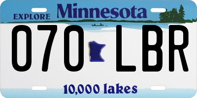 MN license plate 070LBR