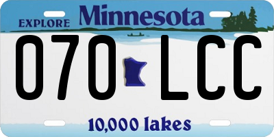 MN license plate 070LCC