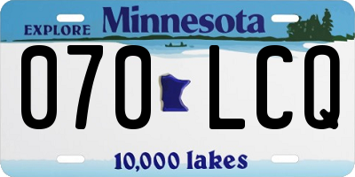 MN license plate 070LCQ