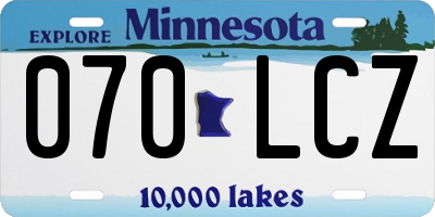 MN license plate 070LCZ