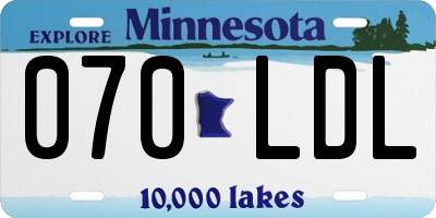 MN license plate 070LDL