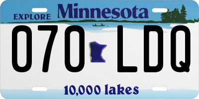 MN license plate 070LDQ