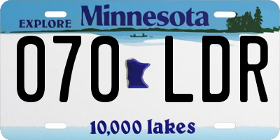 MN license plate 070LDR