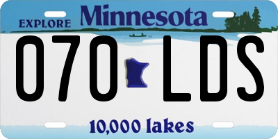 MN license plate 070LDS