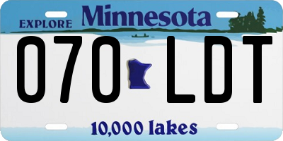 MN license plate 070LDT