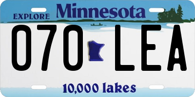 MN license plate 070LEA