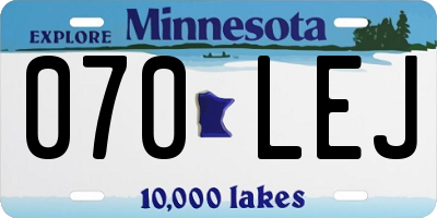 MN license plate 070LEJ