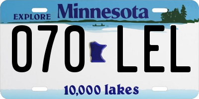 MN license plate 070LEL