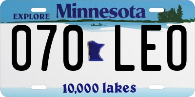 MN license plate 070LEO
