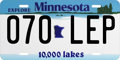 MN license plate 070LEP
