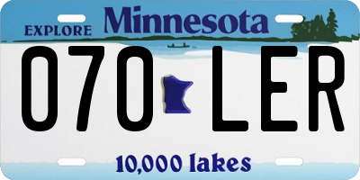 MN license plate 070LER