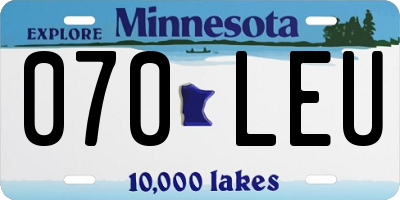 MN license plate 070LEU