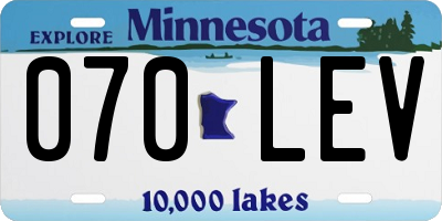 MN license plate 070LEV