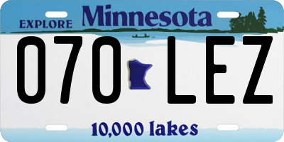 MN license plate 070LEZ