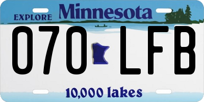 MN license plate 070LFB