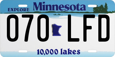 MN license plate 070LFD