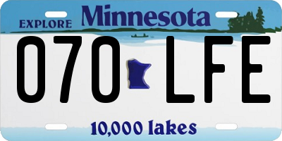 MN license plate 070LFE