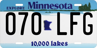 MN license plate 070LFG