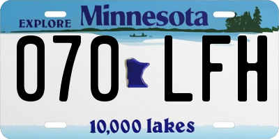 MN license plate 070LFH