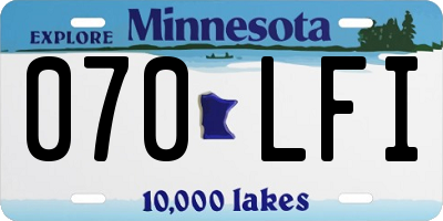 MN license plate 070LFI