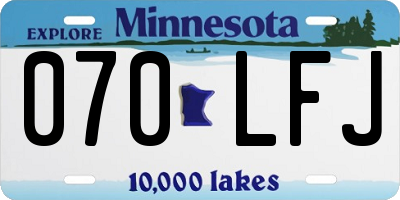 MN license plate 070LFJ