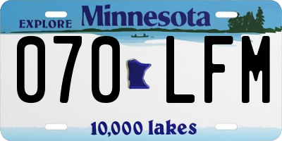 MN license plate 070LFM