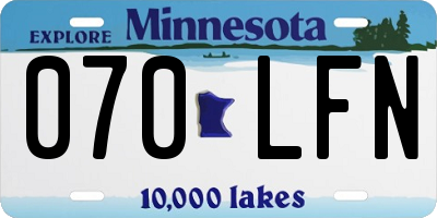 MN license plate 070LFN