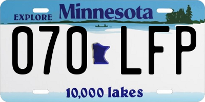 MN license plate 070LFP