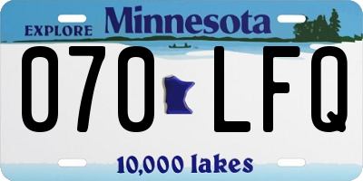 MN license plate 070LFQ