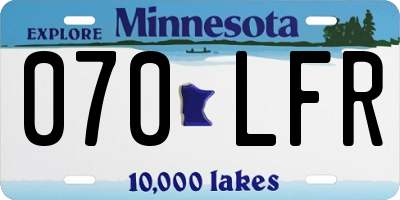 MN license plate 070LFR
