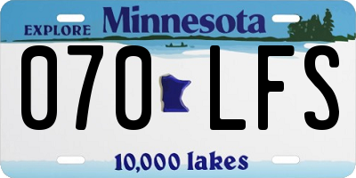 MN license plate 070LFS
