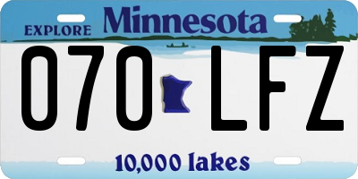 MN license plate 070LFZ