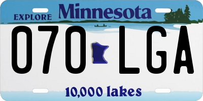 MN license plate 070LGA