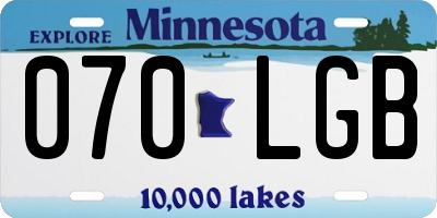 MN license plate 070LGB